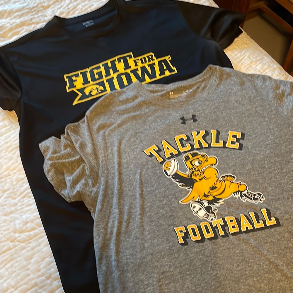 TWO Hawkeye Tshirts.   Fantastic condition.    Selling together.